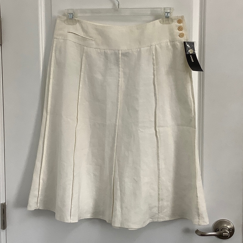 NWT DKNY Women’s Skirt, Size 10, 100% Linen